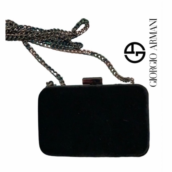 Giorgio Armani Handbags - Black velvet small Giorgio Armani clutch🤗☝️🌹